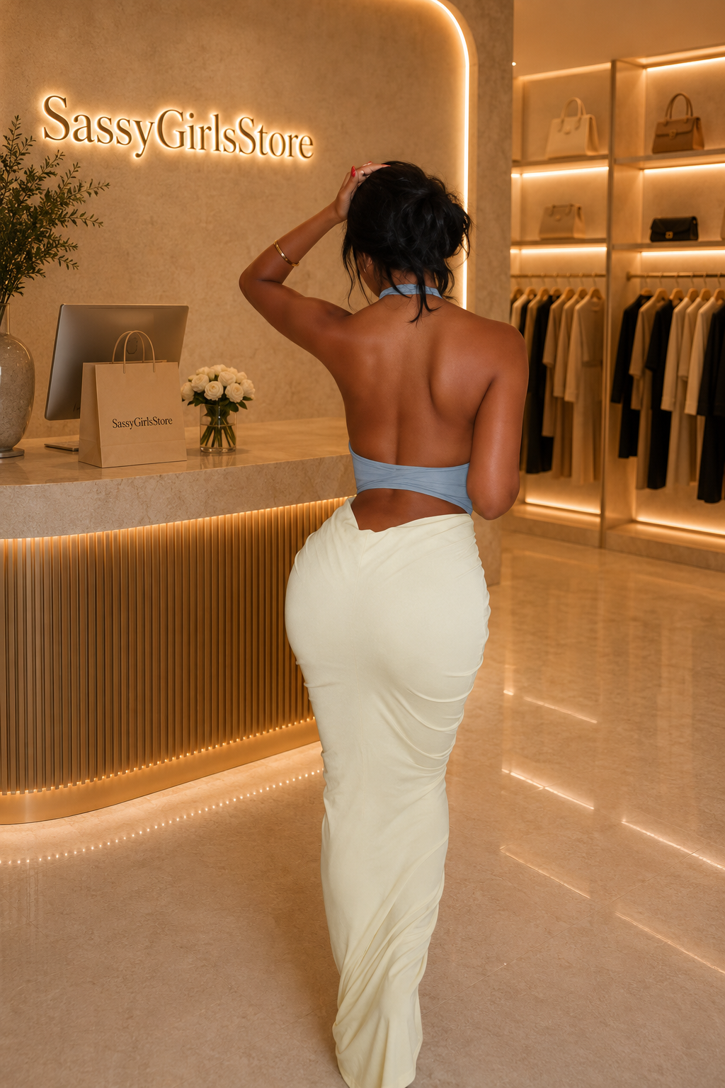 Vestido Celeste